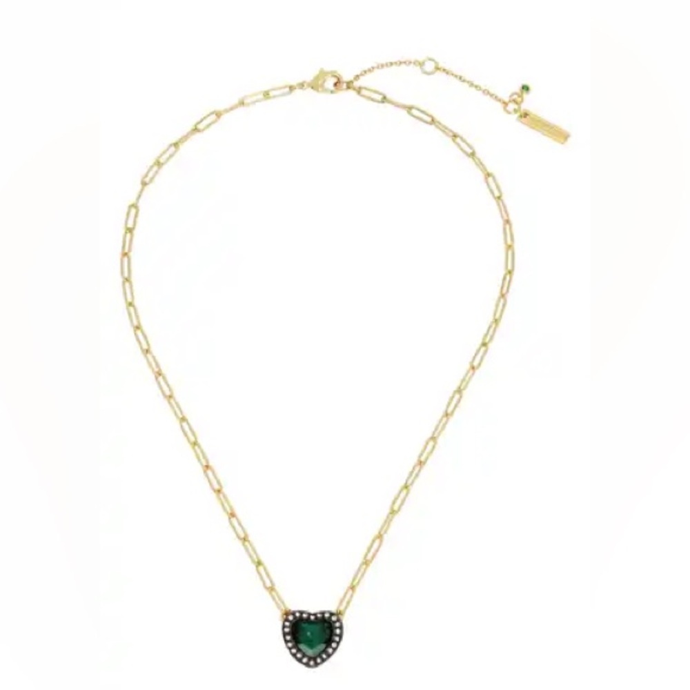 Kurt Geiger Halo Crystal Heart Short Pendant Necklace